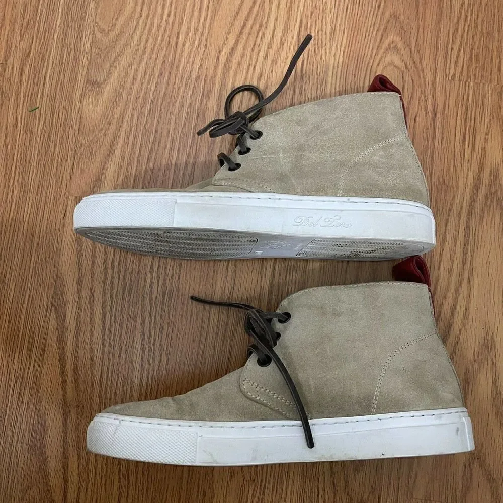 Del Toro Italy made women Chukka Sneakers Suede leather Beige size 6